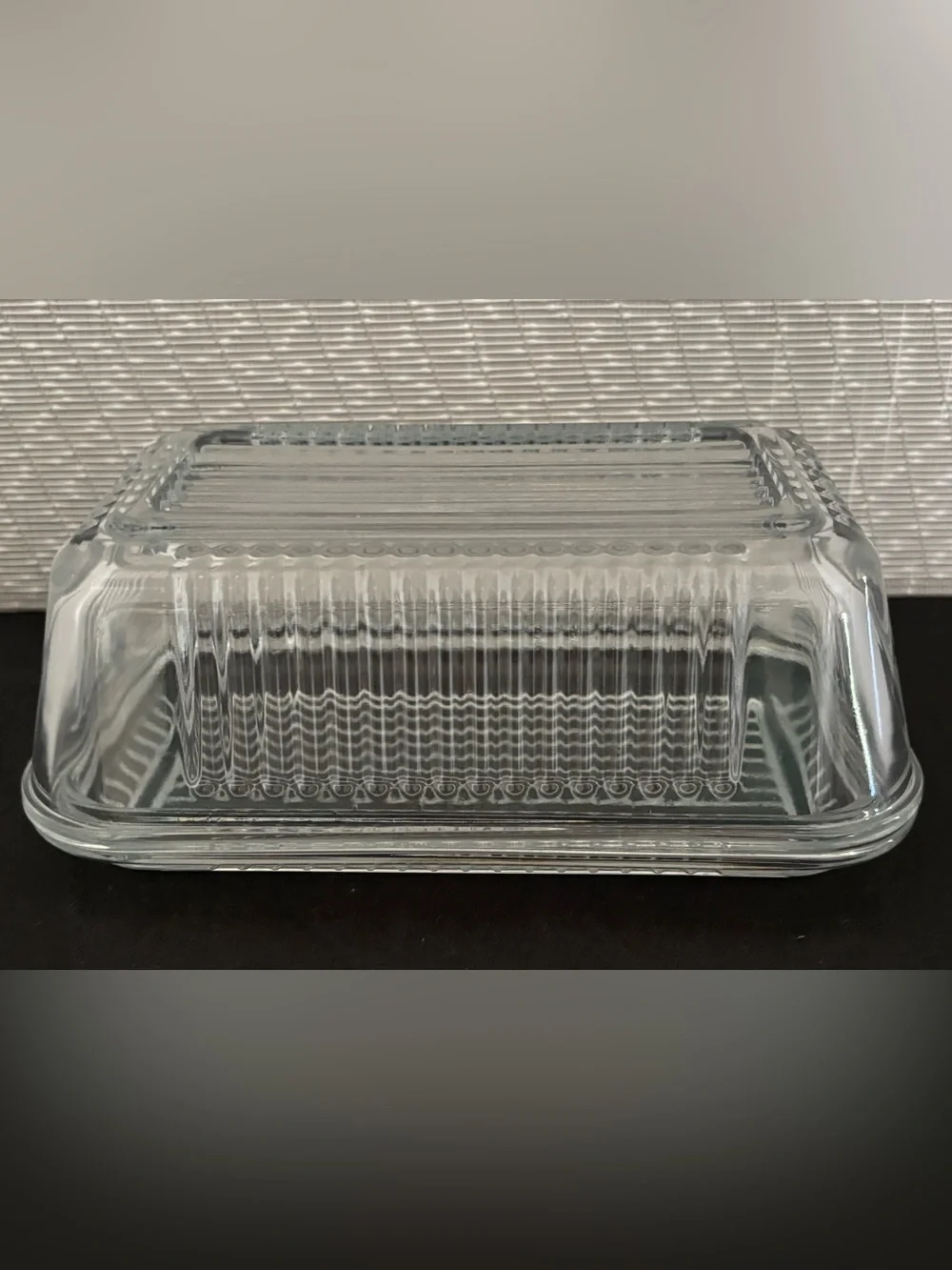 Vintage Pasabahce Ribbed Glass Butter Dish w/Lid or Versatile Food Storage - MCM